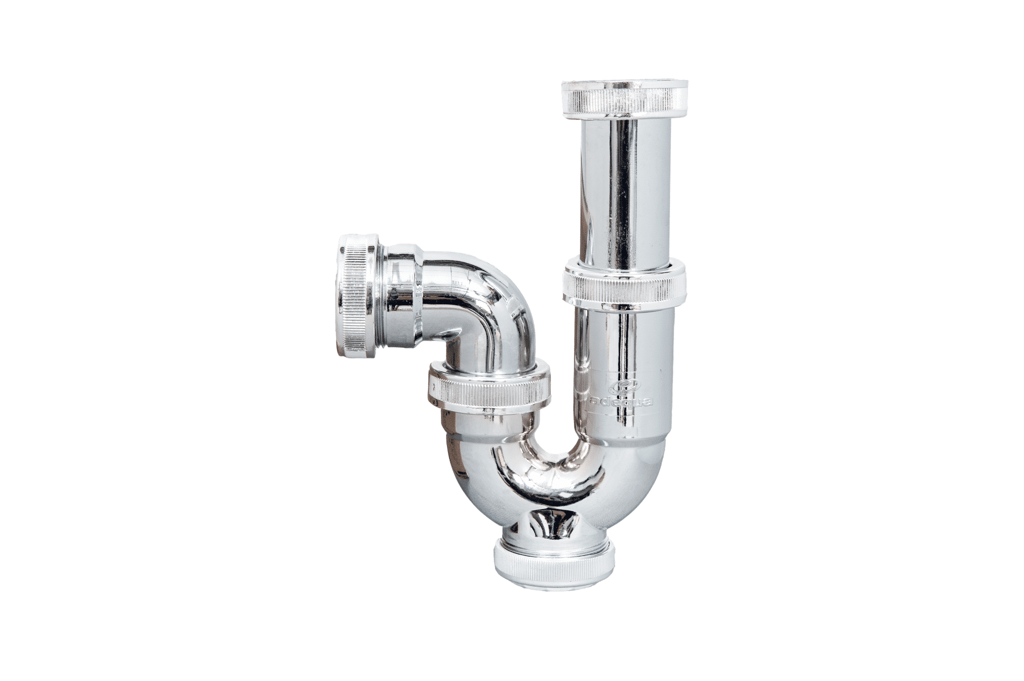 Curved chromed siphon