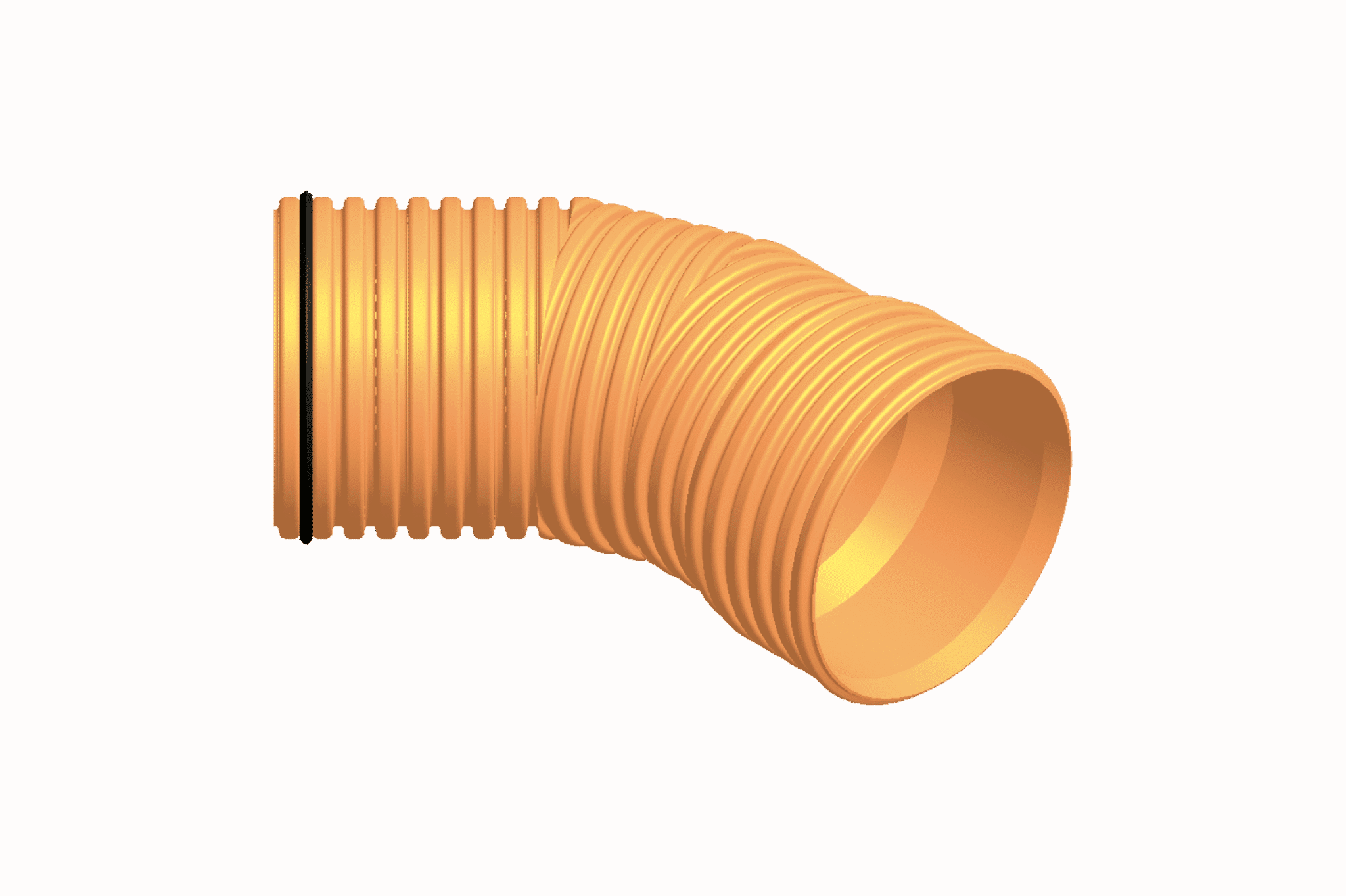Corrugated elbow 45º