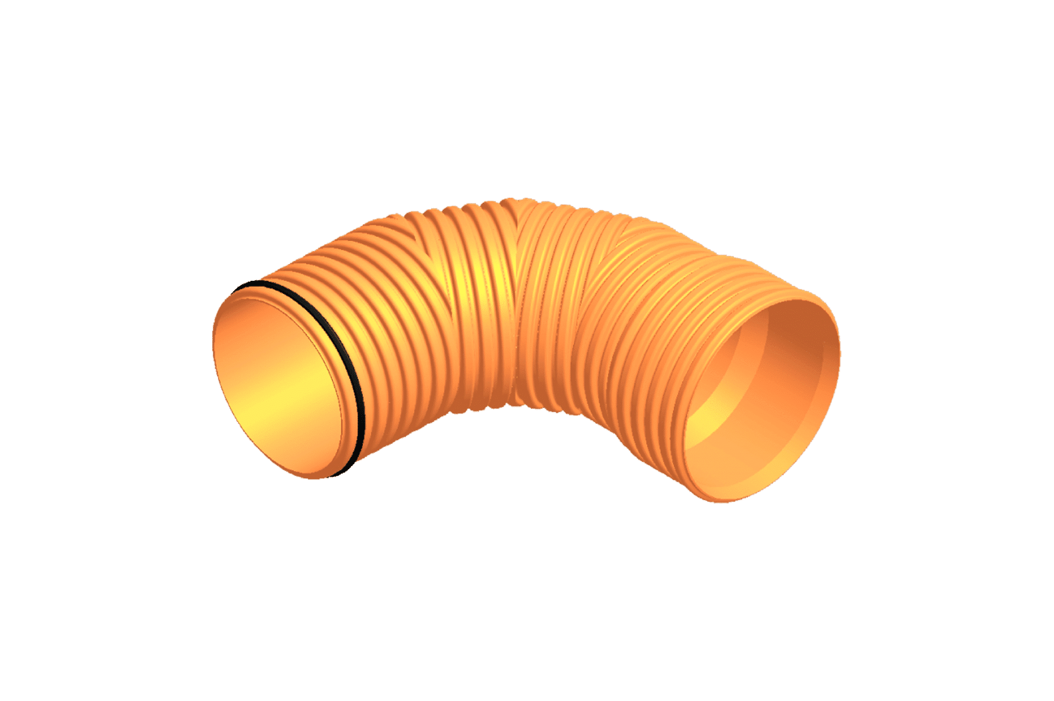 Corrugated elbow 87,5º