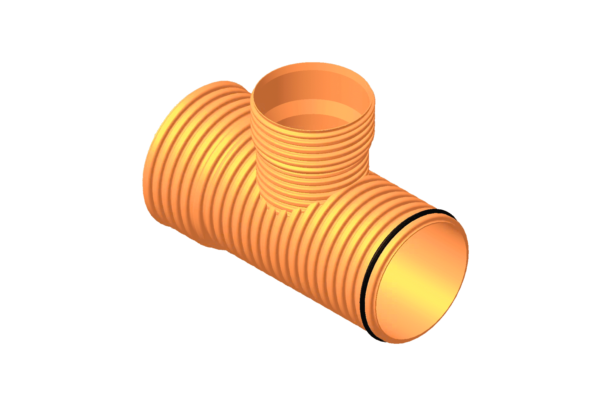 Corrugated single branch 87,5º