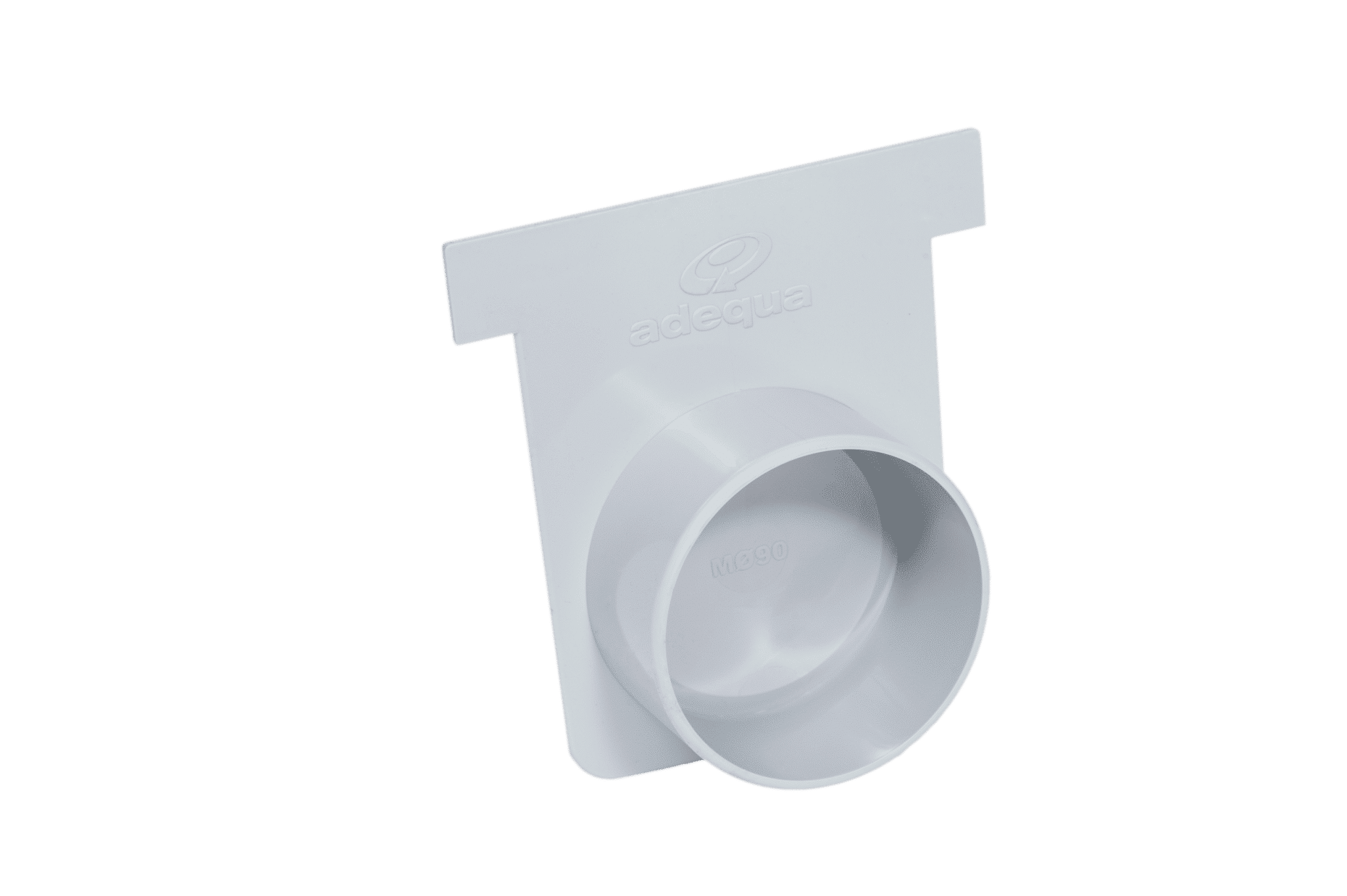 DN90 output end cap for high strength PVC channel