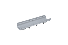 Short slot drainage channel for impermeability sheet, PP and inox grids