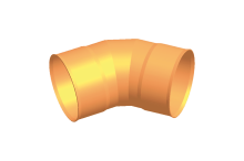 Plain elbow 45º
