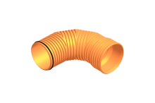 Corrugated elbow 87,5º