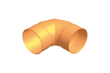 Plain elbow 87,5º